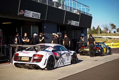 2;2;24-February-2012;50mm;Audi-R8-LMS;Australia;Bathurst;Bathurst-12-Hour;Craig-Lowndes;Mark-Eddy;Mt-Panorama;NSW;New-South-Wales;Phoenix-Racing;Warren-Luff;atmosphere;auto;endurance;motorsport;pitlane;racing