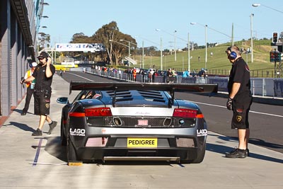 23;23;24-February-2012;Australia;Bathurst;Bathurst-12-Hour;David-Russell;JBS-Lago-Racing;Lamborghini-LP-600-GT3;Mt-Panorama;NSW;New-South-Wales;Roger-Lago;Wayne-Park;atmosphere;auto;endurance;motorsport;pitlane;racing;telephoto