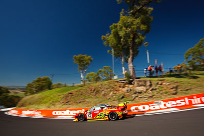 33;24-February-2012;33;Australia;Bathurst;Bathurst-12-Hour;Clearwater-Racing;Craig-Baird;Ferrari-458-Italia-GT3;Matt-Griffin;Mok-Weng-Sun;Mt-Panorama;NSW;New-South-Wales;auto;endurance;motorsport;racing;sky;wide-angle