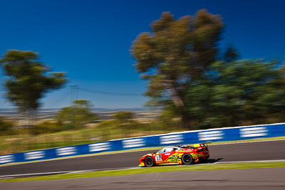 33;24-February-2012;33;Australia;Bathurst;Bathurst-12-Hour;Clearwater-Racing;Craig-Baird;Ferrari-458-Italia-GT3;Matt-Griffin;Mok-Weng-Sun;Mt-Panorama;NSW;New-South-Wales;auto;endurance;motion-blur;motorsport;racing;sky;wide-angle