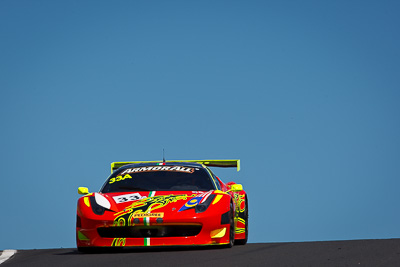 33;24-February-2012;33;Australia;Bathurst;Bathurst-12-Hour;Clearwater-Racing;Craig-Baird;Ferrari-458-Italia-GT3;Matt-Griffin;Mok-Weng-Sun;Mt-Panorama;NSW;New-South-Wales;auto;endurance;motorsport;racing;sky;super-telephoto