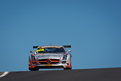 20;20;24-February-2012;Australia;Bathurst;Bathurst-12-Hour;Bret-Curtis;Erebus-Motorsport;Erebus-Racing;Jeroen-Bleekemolen;Mercedes‒Benz-SLS-AMG-GT3;Mt-Panorama;NSW;New-South-Wales;Peter-Hackett;Tim-Slade;auto;endurance;motorsport;racing;sky;super-telephoto