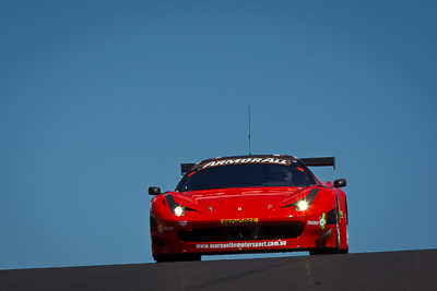 17;17;24-February-2012;Allan-Simonsen;Australia;Bathurst;Bathurst-12-Hour;Dominik-Farnbacher;Ferrari-458-Italia-GT3;John-Bowe;Maranello-Motorsport;Mt-Panorama;NSW;New-South-Wales;Peter-Edwards;auto;endurance;motorsport;racing;sky;super-telephoto