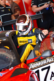 24-February-2012;Australia;Bathurst;Bathurst-12-Hour;Ferrari-458-Italia-GT3;John-Bowe;Maranello-Motorsport;Mt-Panorama;NSW;New-South-Wales;atmosphere;auto;endurance;motorsport;paddock;pitlane;portrait;racing;telephoto