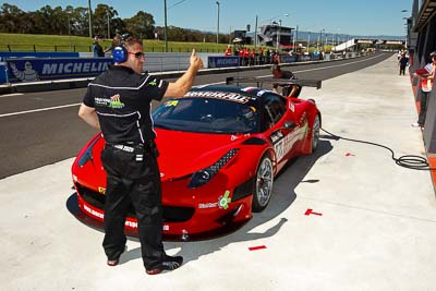 17;17;24-February-2012;Allan-Simonsen;Australia;Bathurst;Bathurst-12-Hour;Dominik-Farnbacher;Ferrari-458-Italia-GT3;John-Bowe;Maranello-Motorsport;Mt-Panorama;NSW;New-South-Wales;Peter-Edwards;atmosphere;auto;endurance;motorsport;pitlane;racing;wide-angle