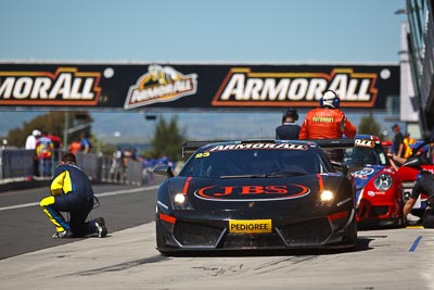 23;23;24-February-2012;Australia;Bathurst;Bathurst-12-Hour;David-Russell;JBS-Lago-Racing;Lamborghini-LP-600-GT3;Mt-Panorama;NSW;New-South-Wales;Roger-Lago;Wayne-Park;atmosphere;auto;endurance;motorsport;pitlane;racing;telephoto