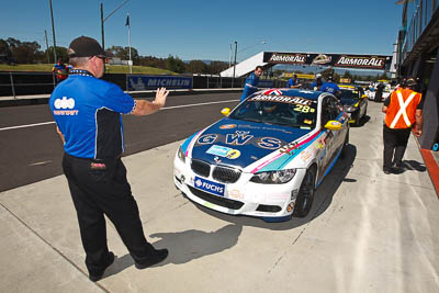 28;24-February-2012;Australia;BMW-335i;Bathurst;Bathurst-12-Hour;Christian-DAgostin;GWS-Personnel-Motorsport;Garth-Duffy;Mt-Panorama;NSW;New-South-Wales;Peter-ODonnell;atmosphere;auto;endurance;motorsport;pitlane;racing;wide-angle