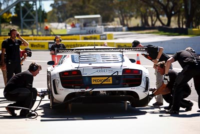 2;2;24-February-2012;Audi-R8-LMS;Australia;Bathurst;Bathurst-12-Hour;Craig-Lowndes;Mark-Eddy;Mt-Panorama;NSW;New-South-Wales;Phoenix-Racing;Warren-Luff;atmosphere;auto;endurance;motorsport;pitlane;racing;telephoto