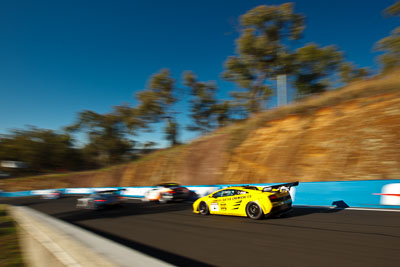 4;25-February-2012;4;Australia;Bathurst;Bathurst-12-Hour;Cameron-McConville;Consolidated-Chemicals;Lamborghini-Gallardo-LP560;Luke-Searle;Mt-Panorama;NSW;New-South-Wales;Peter-Kox;Ted-Huglin;auto;endurance;motion-blur;motorsport;racing;wide-angle