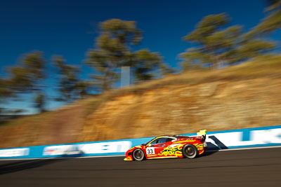 33;25-February-2012;33;Australia;Bathurst;Bathurst-12-Hour;Clearwater-Racing;Craig-Baird;Ferrari-458-Italia-GT3;Matt-Griffin;Mok-Weng-Sun;Mt-Panorama;NSW;New-South-Wales;auto;endurance;motion-blur;motorsport;racing;wide-angle