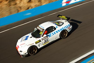 35;25-February-2012;35;Andrew-Bollom;Australia;Bathurst;Bathurst-12-Hour;Duvashen-Padayachee;James-Parish;Mazda-RX‒7;Mazda-RX7;Mt-Panorama;NSW;New-South-Wales;Phil-Alexander;auto;endurance;motion-blur;motorsport;racing;wide-angle