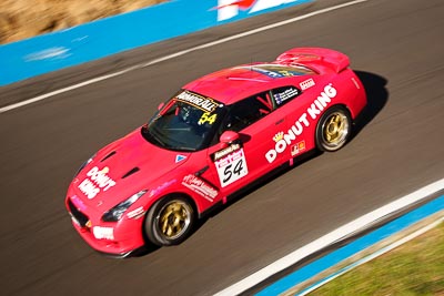 54;25-February-2012;54;Adam-Beechey;Anthony-Alford;Australia;Bathurst;Bathurst-12-Hour;Donut-King;Mt-Panorama;NSW;New-South-Wales;Nissan-GT‒R;Peter-Leemhuis;auto;endurance;motion-blur;motorsport;racing;wide-angle