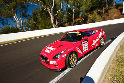 54;25-February-2012;54;Adam-Beechey;Anthony-Alford;Australia;Bathurst;Bathurst-12-Hour;Donut-King;Mt-Panorama;NSW;New-South-Wales;Nissan-GT‒R;Peter-Leemhuis;auto;endurance;motorsport;racing;wide-angle