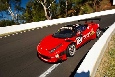 17;17;25-February-2012;Allan-Simonsen;Australia;Bathurst;Bathurst-12-Hour;Dominik-Farnbacher;Ferrari-458-Italia-GT3;John-Bowe;Maranello-Motorsport;Mt-Panorama;NSW;New-South-Wales;Peter-Edwards;auto;endurance;motorsport;racing;wide-angle