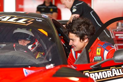 25-February-2012;Allan-Simonsen;Australia;Bathurst;Bathurst-12-Hour;Dominik-Farnbacher;Maranello-Motorsport;Mt-Panorama;NSW;New-South-Wales;atmosphere;auto;endurance;in‒car;motorsport;paddock;pitlane;portrait;racing;telephoto