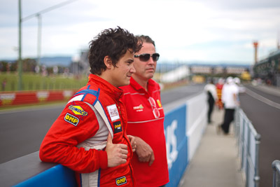 25-February-2012;50mm;Australia;Bathurst;Bathurst-12-Hour;Dominik-Farnbacher;Maranello-Motorsport;Mt-Panorama;NSW;New-South-Wales;atmosphere;auto;endurance;motorsport;paddock;pitlane;portrait;racing