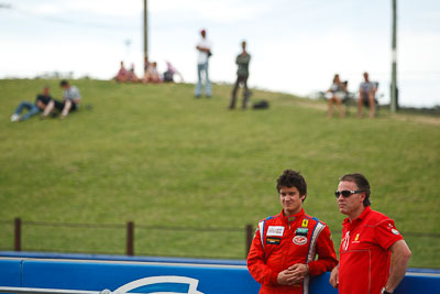 25-February-2012;Australia;Bathurst;Bathurst-12-Hour;Dominik-Farnbacher;Maranello-Motorsport;Mt-Panorama;NSW;New-South-Wales;atmosphere;auto;endurance;motorsport;paddock;pitlane;portrait;racing;telephoto