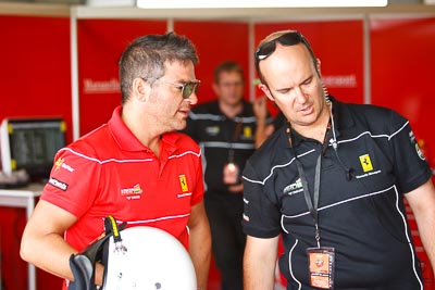 25-February-2012;Australia;Bathurst;Bathurst-12-Hour;Maranello-Motorsport;Mt-Panorama;NSW;New-South-Wales;Peter-Edwards;atmosphere;auto;endurance;motorsport;paddock;pitlane;portrait;racing;telephoto