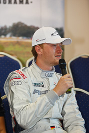 25-February-2012;Australia;Bathurst;Bathurst-12-Hour;Christer-Jöns;Mt-Panorama;NSW;New-South-Wales;Phoenix-Racing;atmosphere;auto;endurance;interview;media-centre;motorsport;paddock;portrait;racing;telephoto