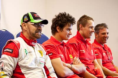 25-February-2012;Australia;Bathurst;Bathurst-12-Hour;Dominik-Farnbacher;Maranello-Motorsport;Mt-Panorama;NSW;New-South-Wales;atmosphere;auto;endurance;interview;media-centre;motorsport;paddock;portrait;racing;telephoto