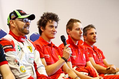 25-February-2012;Australia;Bathurst;Bathurst-12-Hour;Dominik-Farnbacher;Maranello-Motorsport;Mt-Panorama;NSW;New-South-Wales;atmosphere;auto;endurance;interview;media-centre;motorsport;paddock;portrait;racing;telephoto