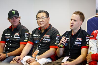 25-February-2012;Australia;Bathurst;Bathurst-12-Hour;Clearwater-Racing;Matt-Griffin;Mt-Panorama;NSW;New-South-Wales;atmosphere;auto;endurance;interview;media-centre;motorsport;paddock;portrait;racing;telephoto