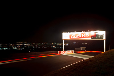 26-February-2012;Australia;Bathurst;Bathurst-12-Hour;Mt-Panorama;NSW;New-South-Wales;Topshot;atmosphere;auto;endurance;landscape;motion-blur;motorsport;night;racing;scenery;wide-angle