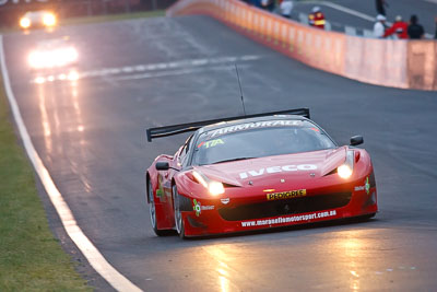 17;17;26-February-2012;Allan-Simonsen;Australia;Bathurst;Bathurst-12-Hour;Dominik-Farnbacher;Ferrari-458-Italia-GT3;John-Bowe;Maranello-Motorsport;Mt-Panorama;NSW;New-South-Wales;Peter-Edwards;auto;endurance;motorsport;racing;super-telephoto