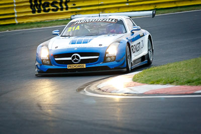 21;21;26-February-2012;Australia;Bathurst;Bathurst-12-Hour;Black-Falcon;Mercedes‒Benz-SLS-AMG-GT3;Mt-Panorama;NSW;New-South-Wales;Rob-Wilson;Sean-Patrick-Breslin;Sean-Paul-Breslin;Vimal-Mehta;auto;endurance;motorsport;racing;super-telephoto