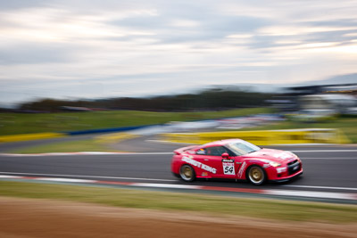 54;26-February-2012;54;Adam-Beechey;Anthony-Alford;Australia;Bathurst;Bathurst-12-Hour;Donut-King;Mt-Panorama;NSW;New-South-Wales;Nissan-GT‒R;Peter-Leemhuis;auto;endurance;motion-blur;motorsport;racing;wide-angle