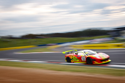 33;26-February-2012;33;Australia;Bathurst;Bathurst-12-Hour;Clearwater-Racing;Craig-Baird;Ferrari-458-Italia-GT3;Matt-Griffin;Mok-Weng-Sun;Mt-Panorama;NSW;New-South-Wales;auto;endurance;motion-blur;motorsport;racing;wide-angle