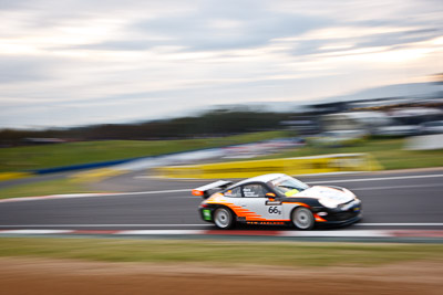 66;26-February-2012;Allan-Dippie;Australia;Bathurst;Bathurst-12-Hour;Bruce-Thomlinson;Mark-Maddren;Motorsport-Services;Mt-Panorama;NSW;New-South-Wales;Porsche-911-GT3-Cup-996;auto;endurance;motion-blur;motorsport;racing;wide-angle