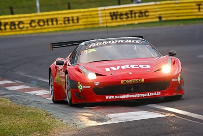 17;17;26-February-2012;Allan-Simonsen;Australia;Bathurst;Bathurst-12-Hour;Dominik-Farnbacher;Ferrari-458-Italia-GT3;John-Bowe;Maranello-Motorsport;Mt-Panorama;NSW;New-South-Wales;Peter-Edwards;auto;endurance;motorsport;racing;super-telephoto