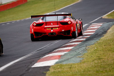 17;17;26-February-2012;Allan-Simonsen;Australia;Bathurst;Bathurst-12-Hour;Dominik-Farnbacher;Ferrari-458-Italia-GT3;John-Bowe;Maranello-Motorsport;Mt-Panorama;NSW;New-South-Wales;Peter-Edwards;auto;endurance;motorsport;racing;super-telephoto