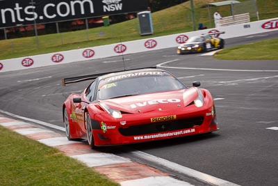 17;17;26-February-2012;Allan-Simonsen;Australia;Bathurst;Bathurst-12-Hour;Dominik-Farnbacher;Ferrari-458-Italia-GT3;John-Bowe;Maranello-Motorsport;Mt-Panorama;NSW;New-South-Wales;Peter-Edwards;auto;endurance;motorsport;racing;telephoto