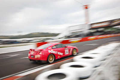 54;26-February-2012;54;Adam-Beechey;Anthony-Alford;Australia;Bathurst;Bathurst-12-Hour;Donut-King;Mt-Panorama;NSW;New-South-Wales;Nissan-GT‒R;Peter-Leemhuis;auto;endurance;motion-blur;motorsport;racing;wide-angle