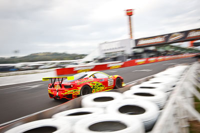 33;26-February-2012;33;Australia;Bathurst;Bathurst-12-Hour;Clearwater-Racing;Craig-Baird;Ferrari-458-Italia-GT3;Matt-Griffin;Mok-Weng-Sun;Mt-Panorama;NSW;New-South-Wales;auto;endurance;motion-blur;motorsport;racing;wide-angle