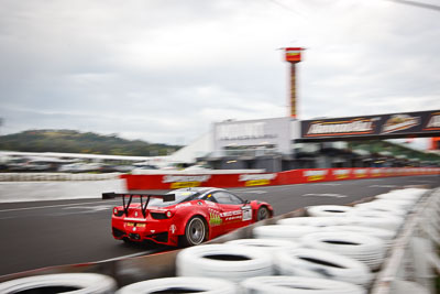 17;17;26-February-2012;Allan-Simonsen;Australia;Bathurst;Bathurst-12-Hour;Dominik-Farnbacher;Ferrari-458-Italia-GT3;John-Bowe;Maranello-Motorsport;Mt-Panorama;NSW;New-South-Wales;Peter-Edwards;auto;endurance;motion-blur;motorsport;racing;wide-angle