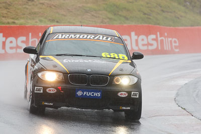 68;26-February-2012;68;Aaron-Harris;Australia;BMW-135i;Bathurst;Bathurst-12-Hour;David-Glasson;Dennis-Roderick;Motorsport-Services;Mt-Panorama;NSW;New-South-Wales;auto;endurance;motorsport;racing;rain;super-telephoto;wet