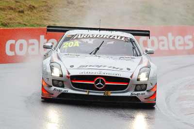 20;20;26-February-2012;Australia;Bathurst;Bathurst-12-Hour;Bret-Curtis;Erebus-Motorsport;Erebus-Racing;Jeroen-Bleekemolen;Mercedes‒Benz-SLS-AMG-GT3;Mt-Panorama;NSW;New-South-Wales;Peter-Hackett;Tim-Slade;auto;endurance;motorsport;racing;rain;super-telephoto;wet