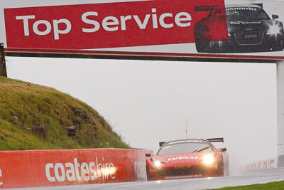 17;17;26-February-2012;Allan-Simonsen;Australia;Bathurst;Bathurst-12-Hour;Dominik-Farnbacher;Ferrari-458-Italia-GT3;John-Bowe;Maranello-Motorsport;Mt-Panorama;NSW;New-South-Wales;Peter-Edwards;auto;endurance;motorsport;racing;rain;super-telephoto;wet