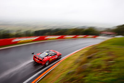 17;17;26-February-2012;Allan-Simonsen;Australia;Bathurst;Bathurst-12-Hour;Dominik-Farnbacher;Ferrari-458-Italia-GT3;John-Bowe;Maranello-Motorsport;Mt-Panorama;NSW;New-South-Wales;Peter-Edwards;auto;endurance;motion-blur;motorsport;racing;rain;wet;wide-angle