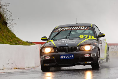 67;26-February-2012;67;Antony-Head;Australia;BMW-135i;Bathurst;Bathurst-12-Hour;John-De-Veth;Lewis-Scott;Motorsport-Services;Mt-Panorama;NSW;New-South-Wales;Todd-Murphy;auto;endurance;motorsport;racing;rain;super-telephoto;wet