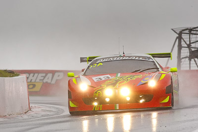 33;26-February-2012;33;Australia;Bathurst;Bathurst-12-Hour;Clearwater-Racing;Craig-Baird;Ferrari-458-Italia-GT3;Matt-Griffin;Mok-Weng-Sun;Mt-Panorama;NSW;New-South-Wales;auto;endurance;motorsport;racing;rain;super-telephoto;wet