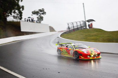 33;26-February-2012;33;Australia;Bathurst;Bathurst-12-Hour;Clearwater-Racing;Craig-Baird;Ferrari-458-Italia-GT3;Matt-Griffin;Mok-Weng-Sun;Mt-Panorama;NSW;New-South-Wales;auto;endurance;motion-blur;motorsport;racing;rain;wet;wide-angle