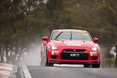 54;26-February-2012;54;Adam-Beechey;Anthony-Alford;Australia;Bathurst;Bathurst-12-Hour;Donut-King;Mt-Panorama;NSW;New-South-Wales;Nissan-GT‒R;Peter-Leemhuis;auto;endurance;motorsport;racing;rain;super-telephoto;wet