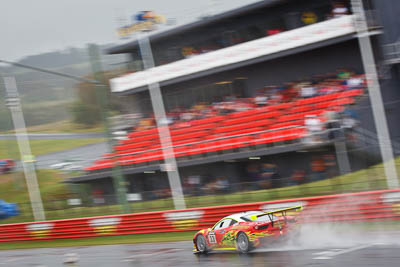 33;26-February-2012;33;Australia;Bathurst;Bathurst-12-Hour;Clearwater-Racing;Craig-Baird;Ferrari-458-Italia-GT3;Matt-Griffin;Mok-Weng-Sun;Mt-Panorama;NSW;New-South-Wales;auto;endurance;motion-blur;motorsport;racing;rain;telephoto;wet