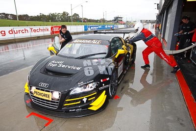 1;1;26-February-2012;Audi-R8-LMS;Australia;Bathurst;Bathurst-12-Hour;Christer-Jöns;Christopher-Mies;Darryl-OYoung;Mt-Panorama;NSW;New-South-Wales;Phoenix-Racing;auto;endurance;motorsport;pit-crew;pitlane;pitstop;racing;rain;wet;wide-angle