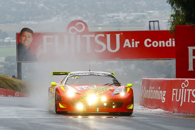 33;26-February-2012;33;Australia;Bathurst;Bathurst-12-Hour;Clearwater-Racing;Craig-Baird;Ferrari-458-Italia-GT3;Matt-Griffin;Mok-Weng-Sun;Mt-Panorama;NSW;New-South-Wales;auto;endurance;motorsport;racing;rain;telephoto;wet