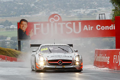 20;20;26-February-2012;Australia;Bathurst;Bathurst-12-Hour;Bret-Curtis;Erebus-Motorsport;Erebus-Racing;Jeroen-Bleekemolen;Mercedes‒Benz-SLS-AMG-GT3;Mt-Panorama;NSW;New-South-Wales;Peter-Hackett;Tim-Slade;auto;endurance;motorsport;racing;rain;telephoto;wet